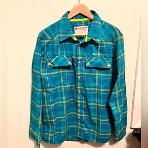 Redington - Mens Medium - Fly Fishing - Pearl Snap - Button-up Flannel Shirt